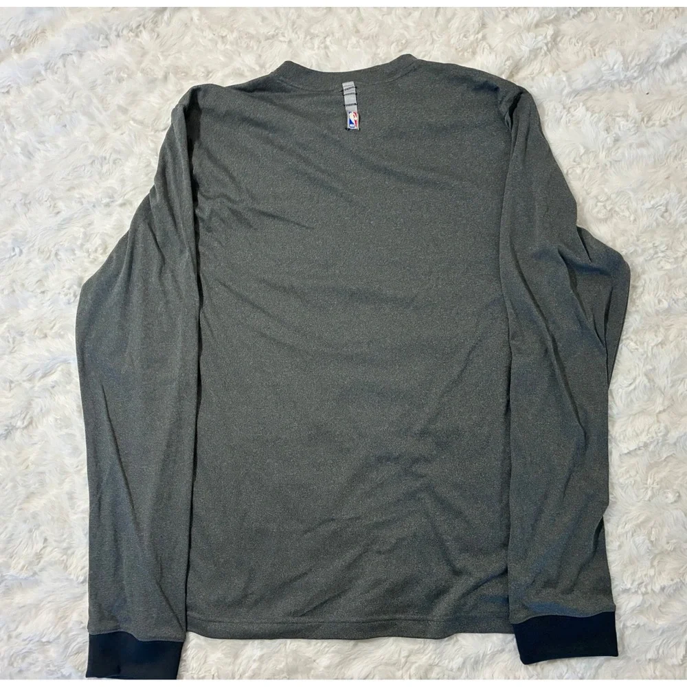 Adidas Orlando Magic NBA Long Sleeve Shooting Shirt Mens XL Gray V-Neck Training